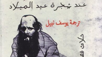 صبي مع المسيح عند شجرة عيد الميلاد صبي مع المسيح عند شجرة عيد الميلاد